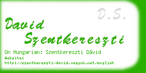 david szentkereszti business card