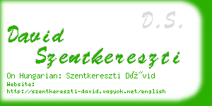 david szentkereszti business card